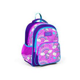Coral High 23404 Kids Mor Açık Pembe Unicorn Desenli Üç Bölmeli Okul Sırt Çantası