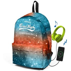 Coral High 23435 Mavi Turuncu Okul Çantası