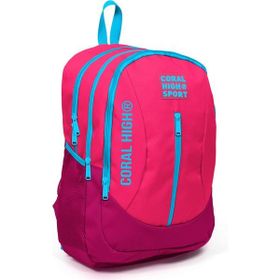 Coral High 23450 Sport Neon Mercan Kızıl USB'li Dört Bölmeli Sırt Çantası