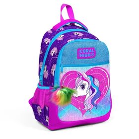 Coral High 23492 Kids Mor Pembe Üç Bölmeli Okul Çantası