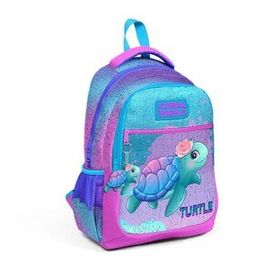 Coral High 23497 Kaplumbağa Desenli Açık Pembe-Mavi Okul Çantası