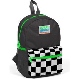Coral High 23515 K120 Kids Gri Dama Desenli Iki Bölmeli Yuva Sırt Çantası