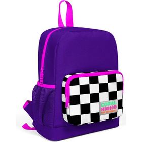 Coral High 23602 Mor Dama Desenli İki Bölmeli Okul Sırt Çantası