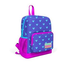 Coral High 23606 Kids Lavanta Pembe Kalp Desenli İki Bölmeli Okul Sırt Çantası Okul Çantası
