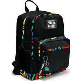 Coral High 23633 Siyah Grafiti Desenli Okul Sırt Çantası