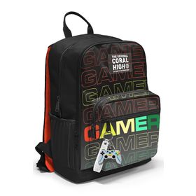 Coral High 23640 Siyah Gri Gamer Desenli Okul Sırt Çantası