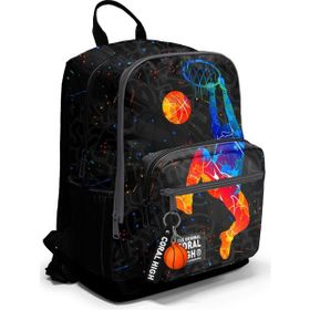 Coral High 23643 Gri Renk Basketbol Desenli Okul Sırt Çantası