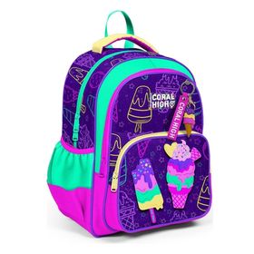 Coral High 23655 Kids Mor Pembe Dondurma Desenli Üç Bölmeli Okul Sırt Çantası