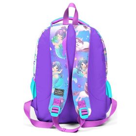 Coral High 23657 Kids Mor Pembe Unicorn Deniz Kızı Desenli Üç Bölmeli Okul Sırt Çantası