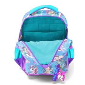 Coral High 23657 Kids Mor Pembe Unicorn Deniz Kızı Desenli Üç Bölmeli Okul Sırt Çantası