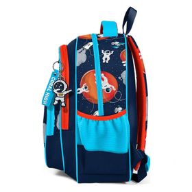 Coral High 23660 Kids Lacivert Mavi Astronot Desenli Üç Bölmeli Okul Sırt Çantası