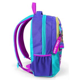 Coral High 23661 Kids Lavanta Turkuaz Kulaklı Kız Desenli Üç Bölmeli Okul Sırt Çantası