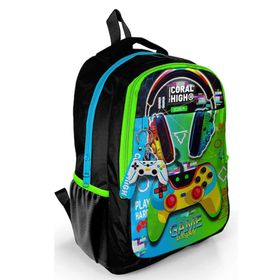 Coral High 23667 Kids Kulaklık Game Desenli Üç Bölmeli Okul Sırt Çantası