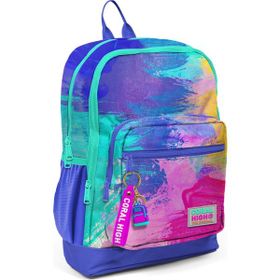 Coral High 23738 Renkli Airbrush Desenli Dört Bölmeli Okul Sırt Çantası