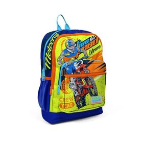 Coral High 23742 Lacivert Dört Bölmeli Motorsiklet Desenli İlkokul Sırt Çantası