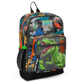 Coral High 23744 Dinozor Desenli Gri Okul Sırt Çantası