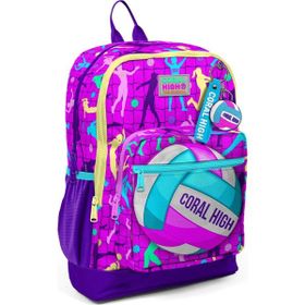 Coral High 23761 Kids Pembe Mor Voleybol Desenli Okul Sırt Çantası