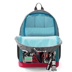 Coral High 23764 Kids Gri Nefti Anime Motorsiklet Desenli Okul Sırt Çantası