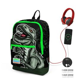 Coral High 23825 Sırt Çanta (Usb+Aux Soketli) Okul Çantası