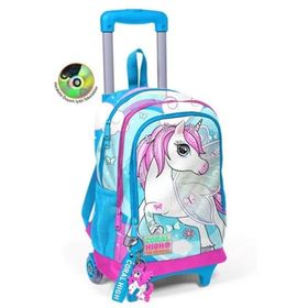 Coral High 23911 Renkli Çekçekli Unicorn Baskılı Çocuk Okul Sırt Çantası