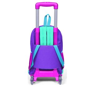 Coral High 23934 Kids Mor Renk Detaylı Üç Bölmeli Çekçekli Okul Sırt Çantası