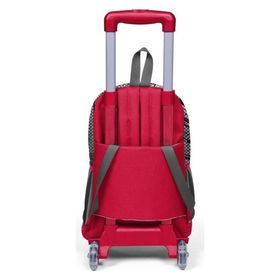 Coral High 23964 Kids Gri Nefti Anime Motorsiklet Desenli Üç Bölmeli Çekçekli Okul Sırt Çantası