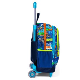 Coral High 23967 Grafiti Desenli Işıklı Tekerlekli Çekçekli Okul Çantası