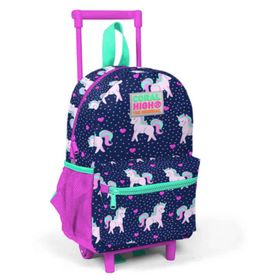 Coral High 24003 Kıds Lacivert Unicorn Desenli Çekcek Okul Çantası