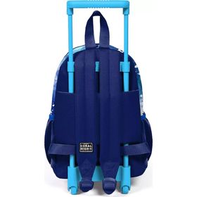 Coral High 24043 K120.1 Minik Yuva Çekçekli Sırt Çantası Lacivert Mavi Kurt Desenli İki Bölmeli Okul Çantası