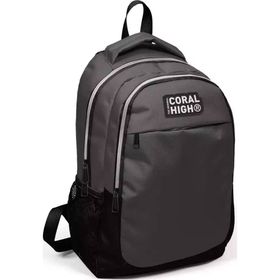 Coral High 24307 K118.1 Kids Koyu Gri Üç Bölmeli Usb Şarjlı Kulaklık Çıkışlı Sırt Çantası