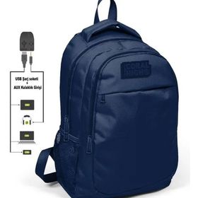 Coral High 24313 Sırt Çanta Usb+Aux Soketli Okul Çantası