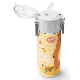 Coral High 500 ml 31793 Kids Capybara Desenli Pipetli ve Direkt İçim Çelik Termos