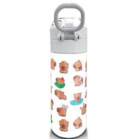 Coral High 500 ml 31794 Kids Capybara Desenli Pipetli ve Direkt İçim Çelik Termos