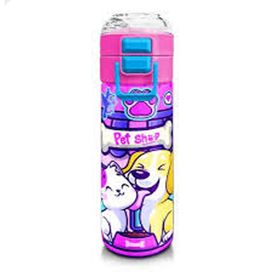 Coral High 500 ml 31810 Kids Kedi Köpek Desenli Pipetli Çelik Termos