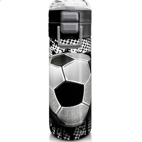 Coral High 500 ml 31816 Kids Futbol Desenli Pipetli ve Direkt İçim Çelik Termos
