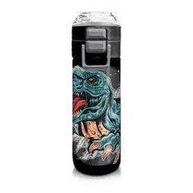 Coral High 500 ml 31822 Kids Koyu Gri Siyah Dinozor Desenli Pipetli Çelik Termos