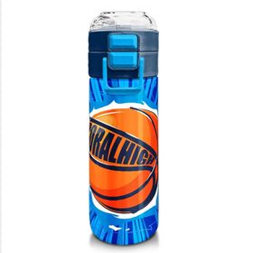 Coral High 500 ml 31833 Kids Lacivert Mavi Basketbol Desenli Pipetli Çelik Termos
