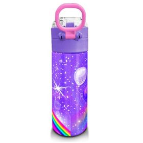 Coral High 500 ml 31837 Kids Mor Unicorn Desenli Pipetli Çelik Termos