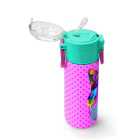Coral High 500 ml 31842 Kids Pembe Mavi Kedi Desenli Pipetli Çelik Termos