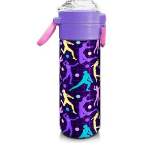 Coral High 500 ml 31849 Kids Mor Voleybol Desenli Pipetli Çelik Termos