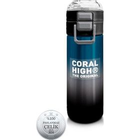 Coral High 500 ml 31855 Kids Nefti Gri Renk Geçişli Pipetli Çelik Termos