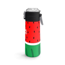 Coral High 500 ml 31866 Kids Kırmızı Yeşil Karpuz Desenli Pipetli Çelik Termos
