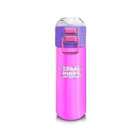 Coral High 500 ml 31876 Kids Çok Renkli Desenli Pipetli ve Direkt İçim Çelik Termos