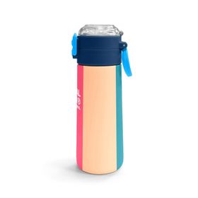 Coral High 500 ml 31879 Kids Renkli Çizgili Desenli Pipetli Termos