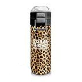 Coral High 500 ml 31881 Kids Kahverengi Leopar Desenli Pipetli Çelik Termos
