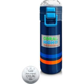Coral High 500 ml 31928 Kids Lacivert Pipetli Çelik Termos