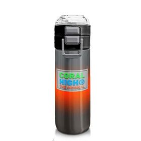 Coral High 500 ml 31949 Kids Gri Turuncu Renk Geçişli Pipetli Çelik Termos