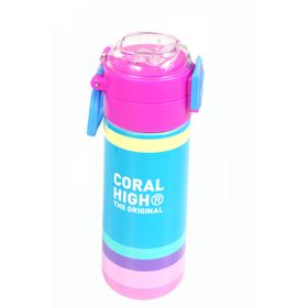 Coral High 500 ml 31960 Kids Pembe Pastel Renkli Pipetli Çelik Termos