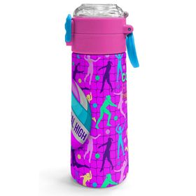Coral High 500 ml 31962 Kids Pembe Mor Voleybol Desenli Pipetli ve Direkt İçim Çelik Termos