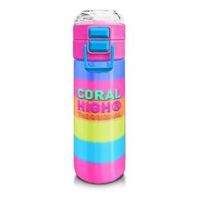 Coral High 500 ml 31986 Kids Renkli Çizgili Pipetli Paslanmaz Çelik Termos